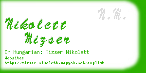 nikolett mizser business card